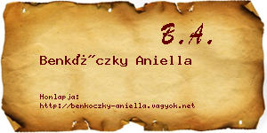 Benkóczky Aniella névjegykártya